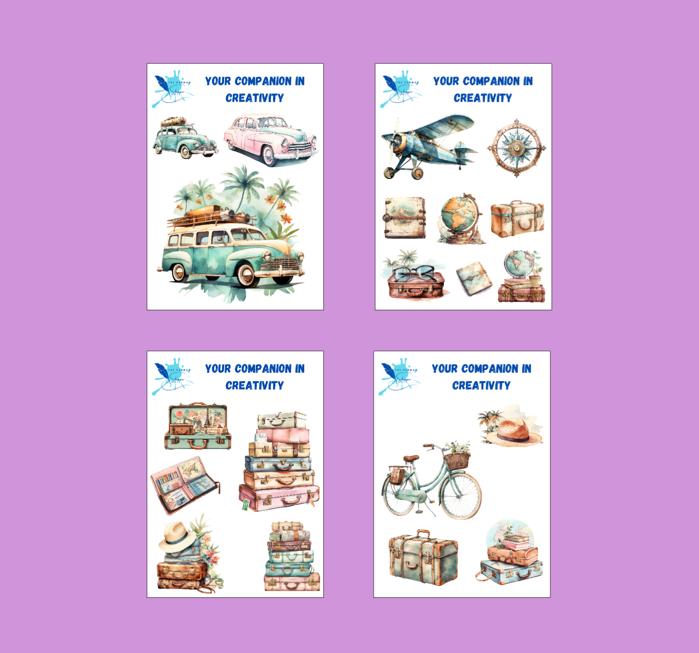 Vintage Voyage: Spring Edition Sticker Pack